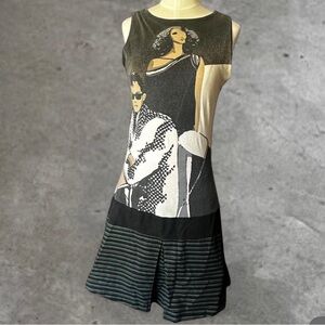 Y2K CUSTO BARCELONA Drop Waist Mini Dress